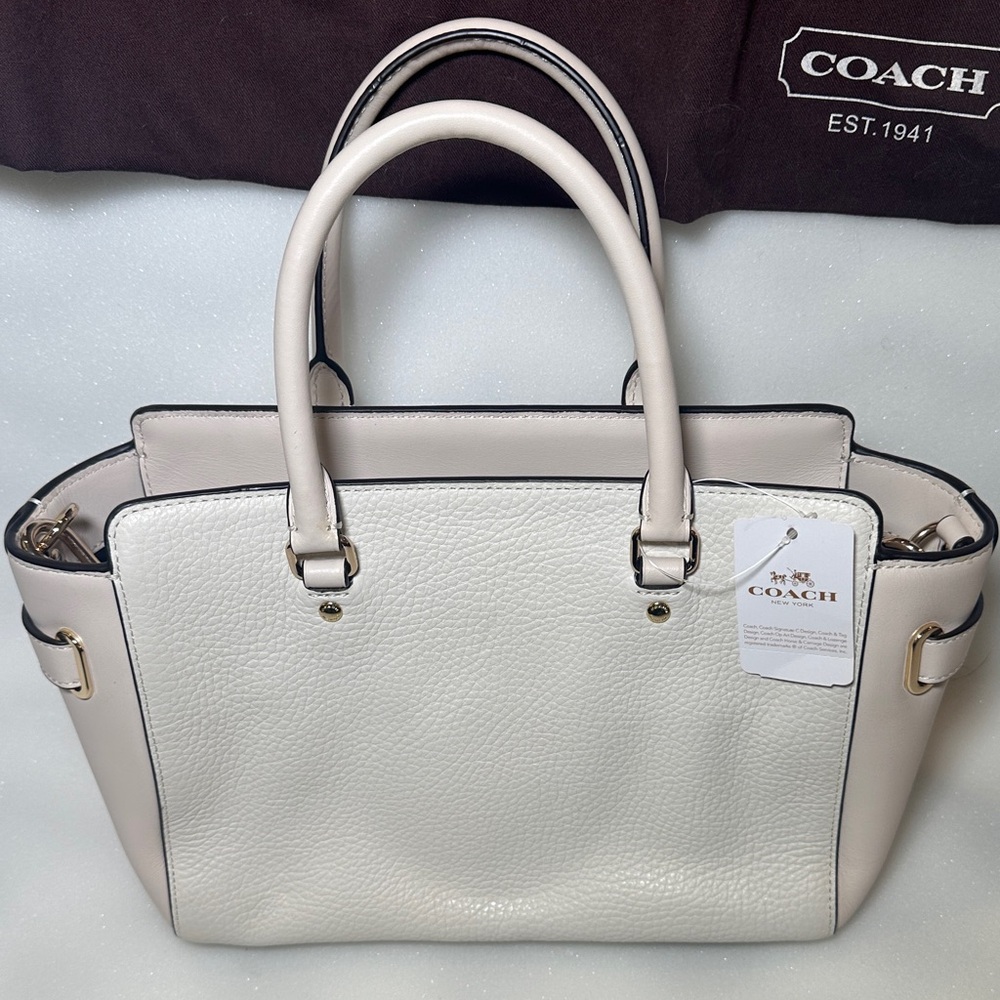 Coach Cream Satchel Bag - Picture 3 of 4